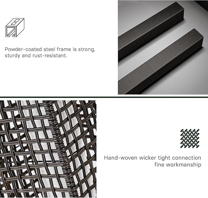 Grand patio Solar Outdoor Floor Lamp Water-Resistant Wicker Deck Lantern Light for Garden or Porch-Large Fuji, Dark Brown