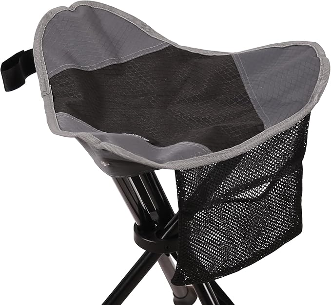 REDCAMP 2 Pack Folding Tripod Stools for Adults, Lightweight Portable Camping Stools for Fishing Hunting Backpacking Traveling, Black