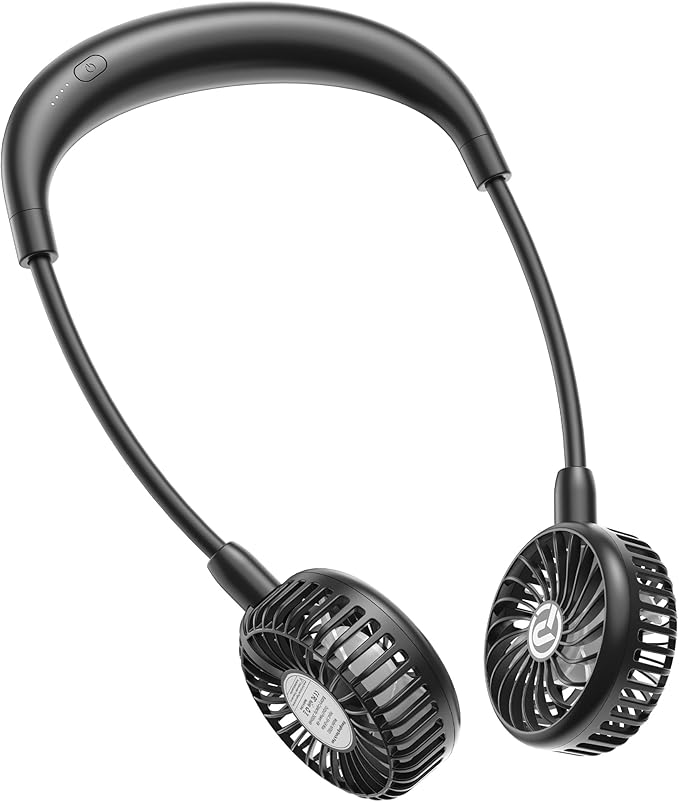 PANERGY Portable Neck Fan Rechargeable Hand Free Personal Fan Mini Wearable Battery Operated USB Fan for Men Women Kids Sport Work Travel