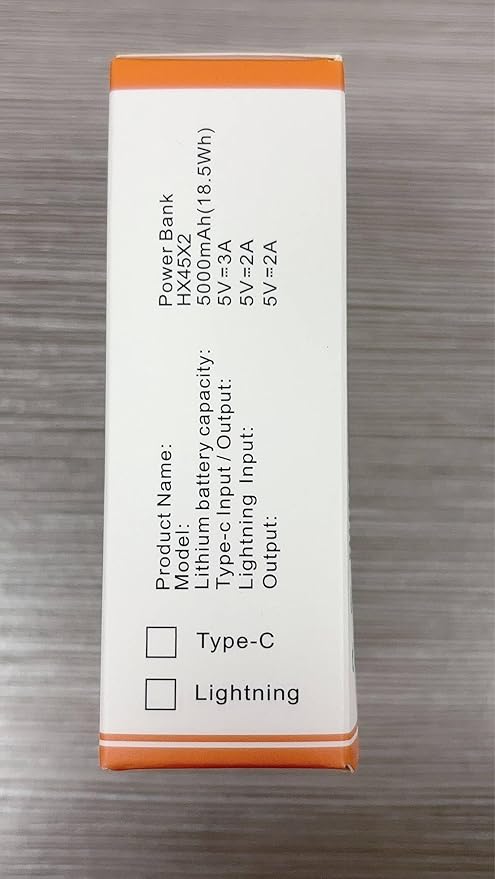 Small Portable Charger for iPhone, Upgraded 5000mAh PD Fast Charging Power Bank, Mini Plug-in Battery Pack Backup Charger Compatible with iPhone 14/14 Pro Max/13/13 Pro/12 Pro/11/XS/XR/X/8/7/6-Orange