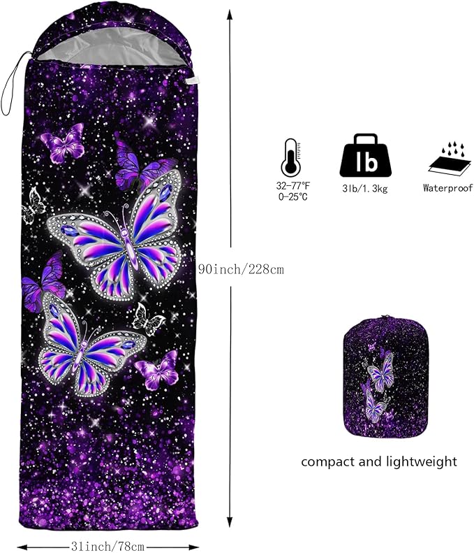 Print sleeping bag,sleeping bags,Outdoor Camping Sleeping Bag，Suitable For Children Boys And Girls Portable,Waterproof,Compact And Lightweight,Great For Outdoor Camping,Backpacking And Hiking