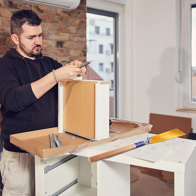 WORKPRO 10 Inch Japanese Pull Saw, Double-Edged Hand Saw for Wood Cutting with 7-10&18 TPI, SK5 Flexible Blade, Non-Slip Beech Handle for Woodworking