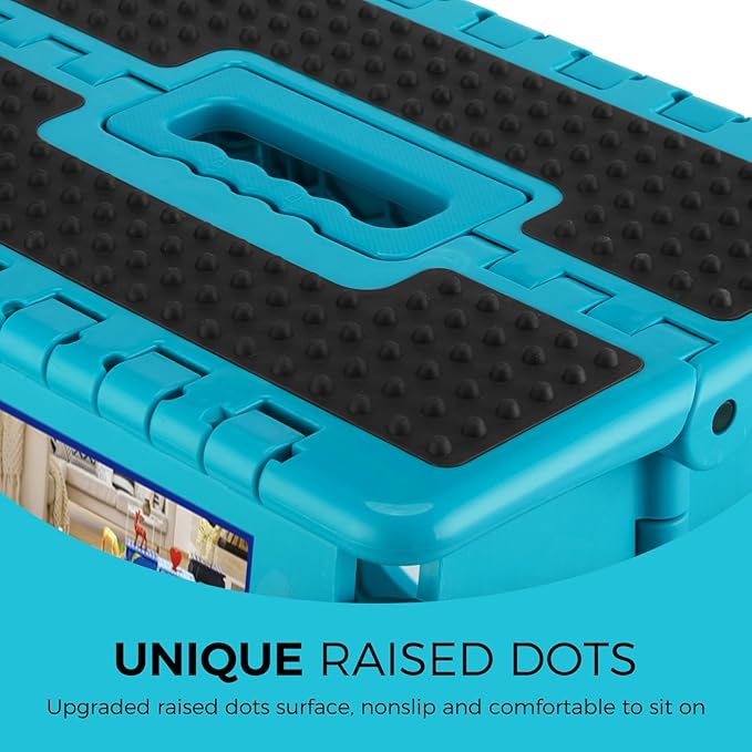 ACKO Folding Step Stool - 13" Premium Heavy Duty Foldable Stool for Adults, Kitchen Garden Bathroom Stepping Stool (1 Pack)