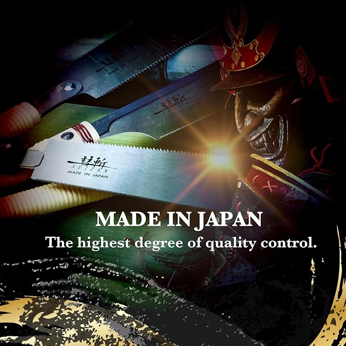 SUIZAN Ryoba Double Edge Saw 7" - Professional Japanese Pullsaw Handsaw Woodworking Tools