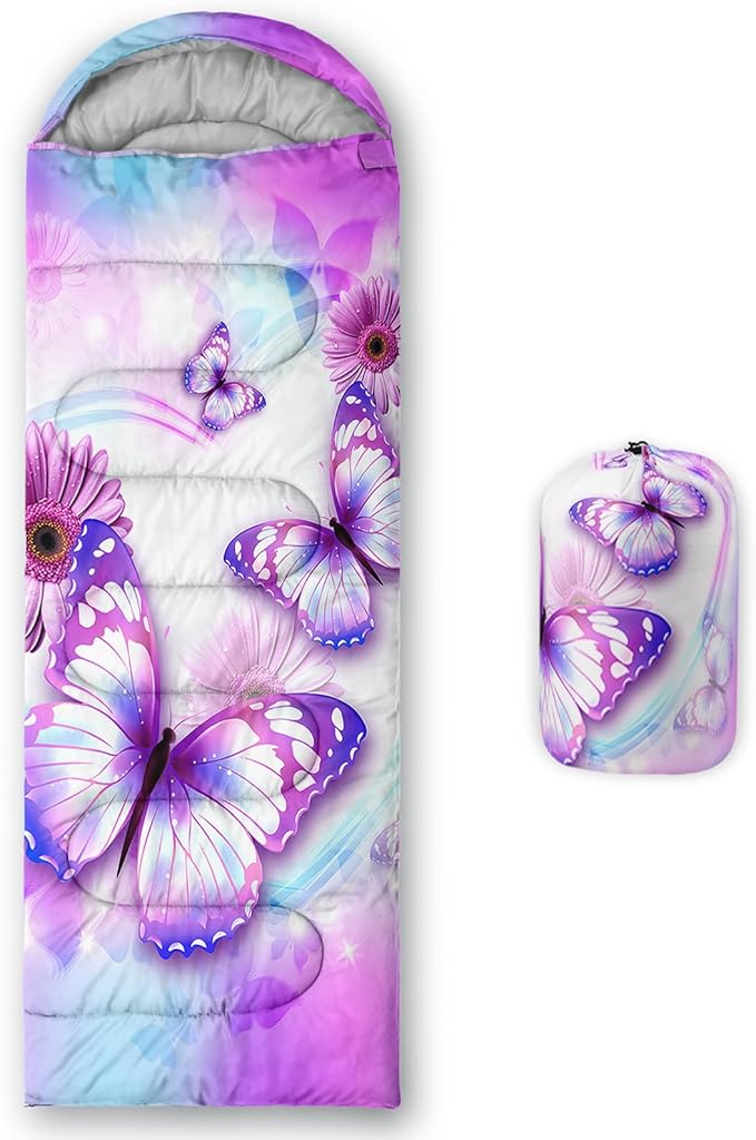 QOOMO Camping Sleeping Bags,3 Season Warm & Cool Weather,Lightweight,Waterproof Sleeping Bags for Adults & Kids,Traveling,and Outdoors,Camping Gear Equipment