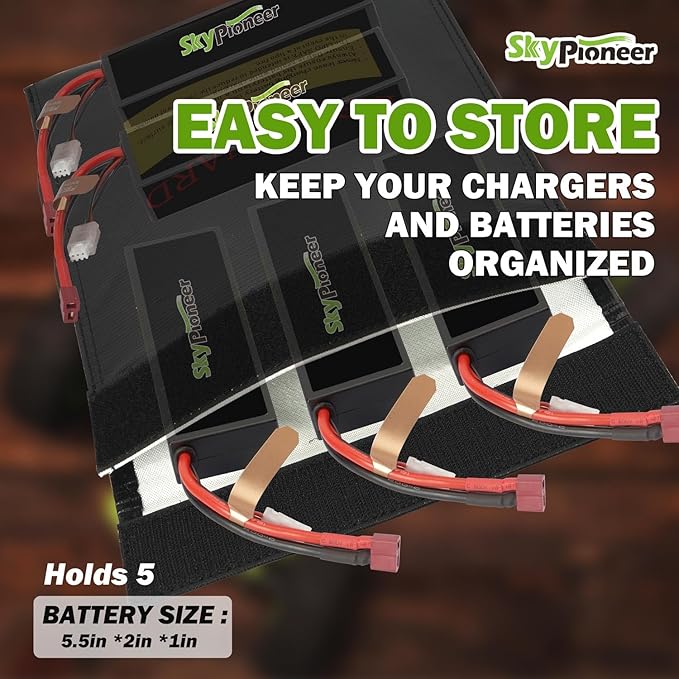 RC Lipo Safe Bag,Fire Retardant Lipo Battery Bag,9''x11.8''Black,Fireproof Explosion-proof Sack for Charging and Storage