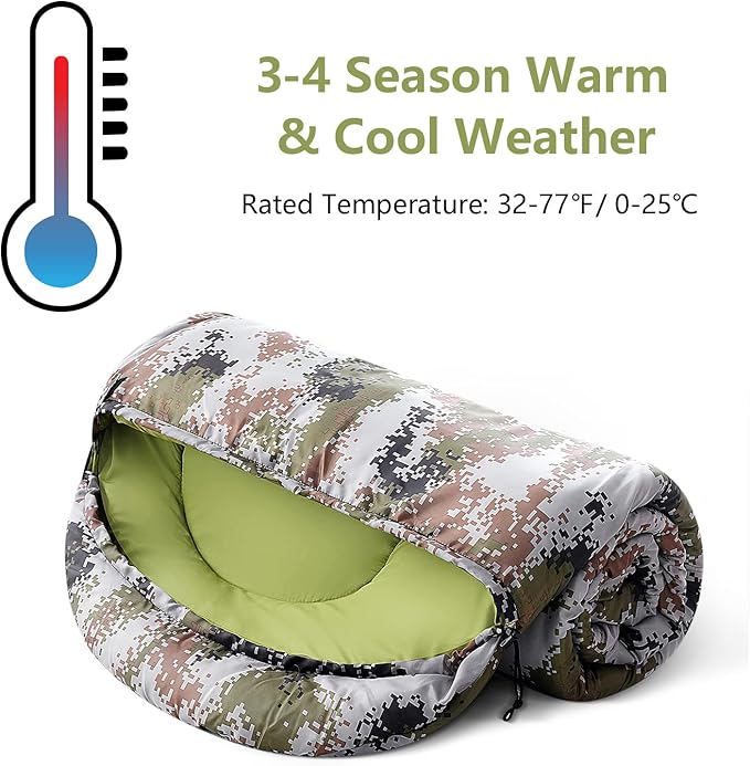 Sleeping Bags for Adults,Kids & Girls-Warm & Cold Weather Lightweight Waterproof Sleeping Bag Backpack with Compact Bag,Great for 3-4 Seasons Hiking,Camping and Outdoor