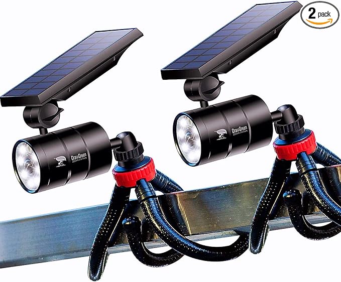 Solar Lights for Outside (Aluminum Alloy), Camping Motion Sensor Light, 100-DAY Free Replacement/Refund Outdoor Solar Power Motion Sensor Light Waterproof for Camping Pathways, Gardens