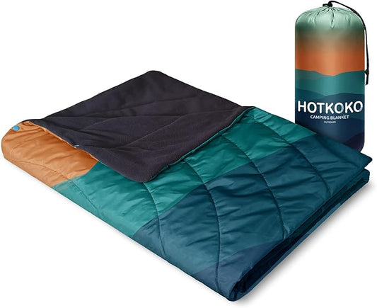 Waterproof Stadium Blanket, Fleece Camping Blanket Wearable Soft Warm Camp Blanket for Outdoor Camping, Picnic, Stadium, Sports, Beach, Car
