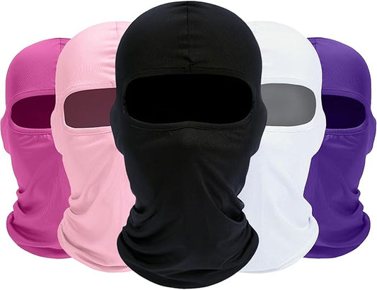 Balaclava Ski Mask, 5 Pack Neck Gaiter Motorcycle Scarf Summer Cooling UV Protector Men/Women