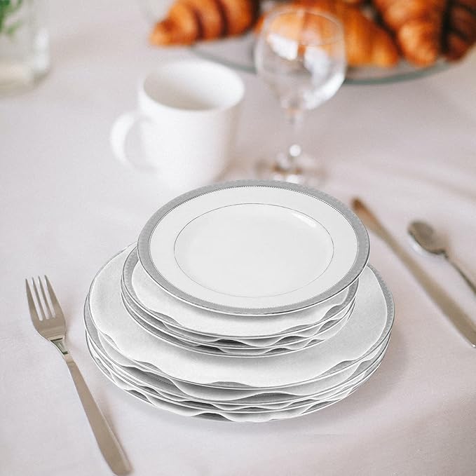 Plate China Storage Dividers, 144 Pieces with 3 Different Sizes Premium Felt Plate Dividers Round China Dish Protectors for Porcelain Cookware Protecting and Stacking, White