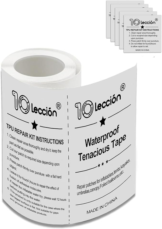 4in*5ft Air Mattress Patch Kit Heavy Duty, Bounce House Repair Kit, Vinyl Pool Patch Repair Kit, TPU Patch for Above Ground Pools, Tent, Canvas, Canopy, Floats, Tubes, Air Bed, Pool Inflatables