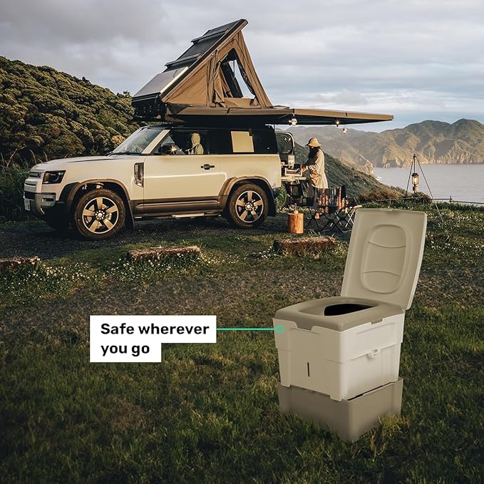 WandaGO Composting Toilet, Portable Outdoor Camping Toilet, Urine Diverting Dry Toilet With Height Adjustment