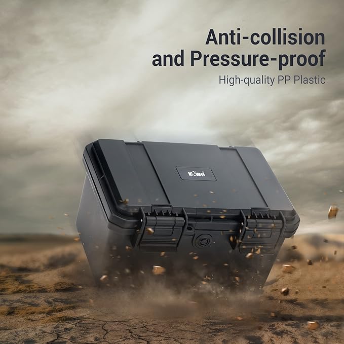 KIWIFOTOS 28 Slots 18650 Battery Organizer Case, IP67 Waterproof Protective Hard Case, Explosionproof Shockproof Battery Holder Box Outdoor Batteries Carrying Case Container