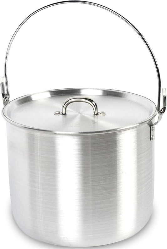 AceCamp Nested Pot Aluminum Lightweight Cooking Pot Set Outdoor Large Stock with lid and folding handle - 4L,8L,12L