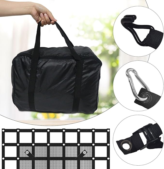 Heavy Duty Truck Bed Cargo Net - 2 Size Options with J Hooks & Reinforced Mesh, Universal Pickup Truck Organizer Secure Transport