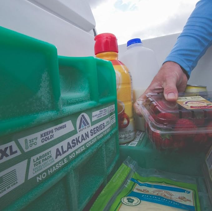 Arctic Ice Alaskan Series Long Lasting Reusable Ice Pack - Freezes at 32° Fahrenheit - Keeps Food & Drinks Cool Without The Risk of Freezing