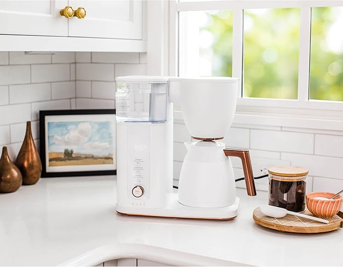 Café Specialty Drip Coffee Maker | 10-Cup Insulated Thermal Carafe | WiFi Enabled Voice-to-Brew Technology | Smart Home Kitchen Essentials | SCA Certified, Barista-Quality Brew | Matte White