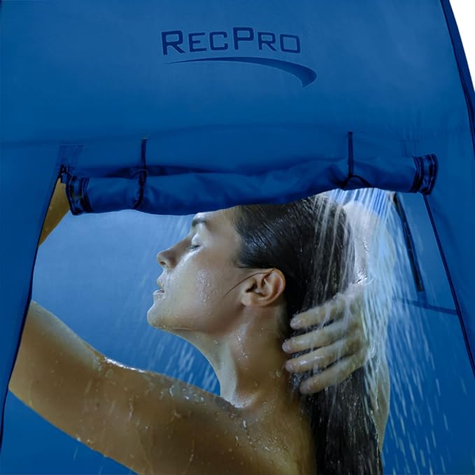 RecPro Portable Pop Up Privacy Tent | Changing Room, Toilet, Shower, Rain Shelter for Camping & Beach | Includes Carry Bag, Ground Cover, and rain Cover