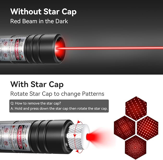 [Professional] Rechargeable Red Line Light Flashlight Long Distance Range for TV/LED/LCD Screens Tactical Flashlights Presentation Office/Outdoors/Astronomic/Construction [001]