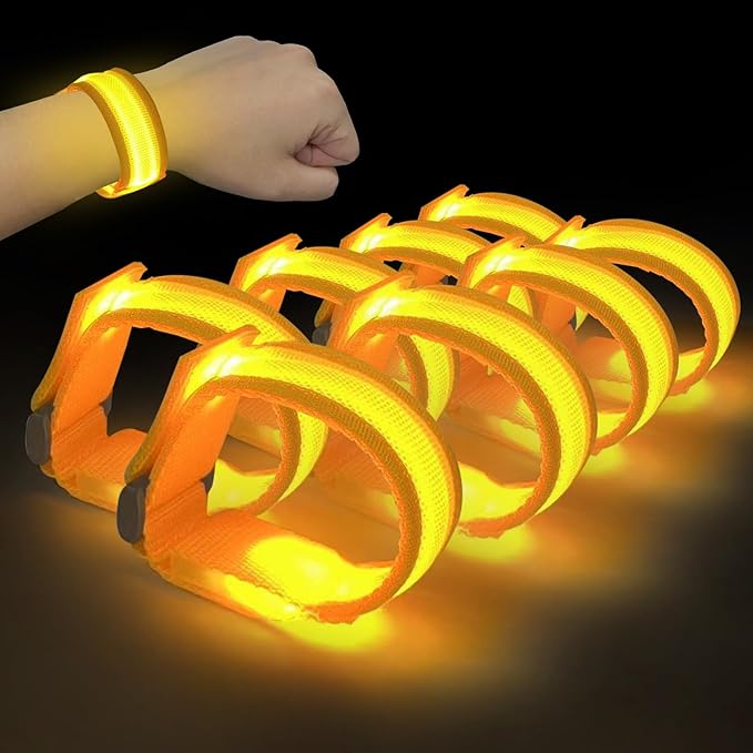 M.best 8pcs LED Light Up Bracelets Glow Flashing Wristbands Glow in The Dark Party Supplies for Wedding, Raves, Concert, Camping,Sporting Events, Party