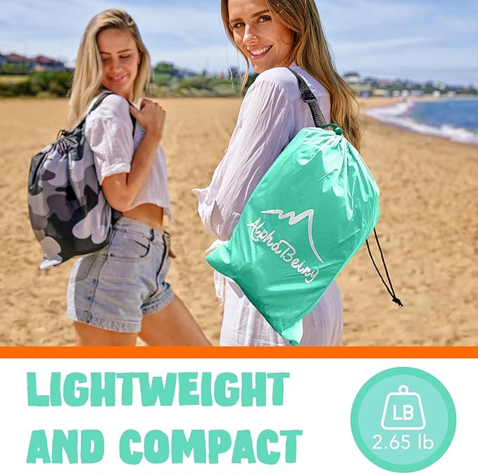 AlphaBeing Inflatable Lounger Beach Chair Accessories, Air Sofa Hammock Inflatable Couch for Camping Backyard Lakeside with Compression Sacks, Ideal Outdoor Gifts for Adults