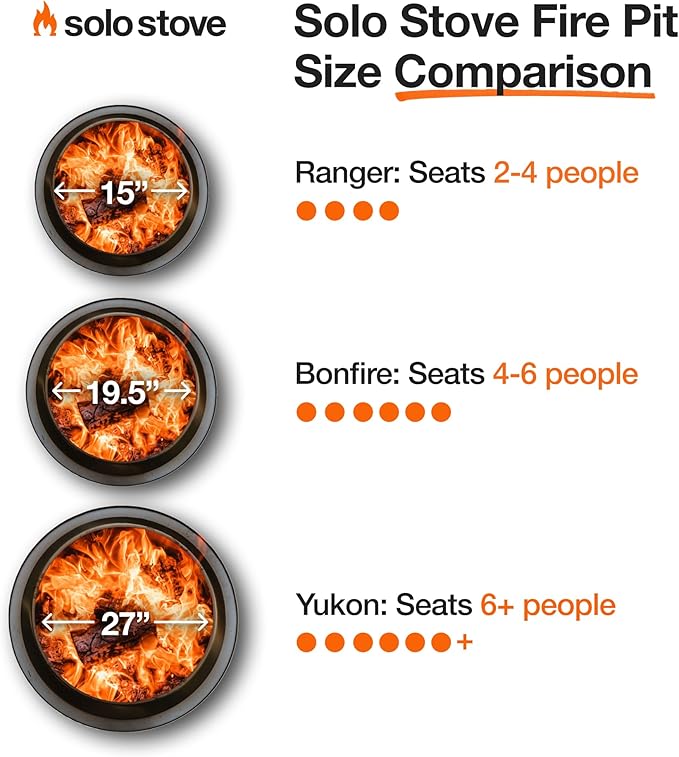 Solo Stove Bonfire Amazon Exclusive | Smokeless Fire Pit Bundle with Stand, Lid, Shelter & Ash Pan | Ideal for 4–6 People | Stainless Steel Wood Burning Camping Pit – 22in Wide, 34lbs