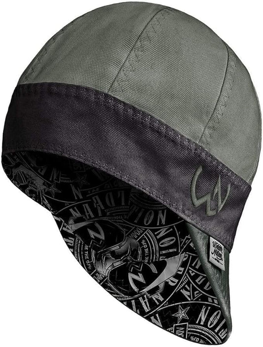 Welder Nation 8 Panel 10 oz Welding Premium Cap 100% Cotton Interior & Duck Canvas Exterior - Protective Durable Heavy-Duty