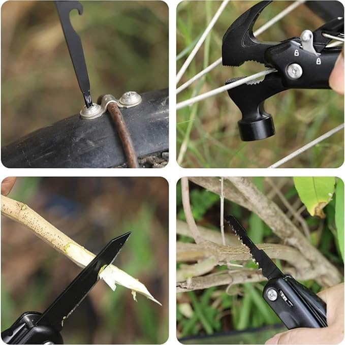Gifts for Men,12-in-1 Hammer Multitool, Stocking Stuffers for Men,Christmas Stocking Stuffers for Adults Dad Husband Boyfriend, Camping Essentials Mens Gift for Him, Birthday Gift Idea,Mini Multi Tool