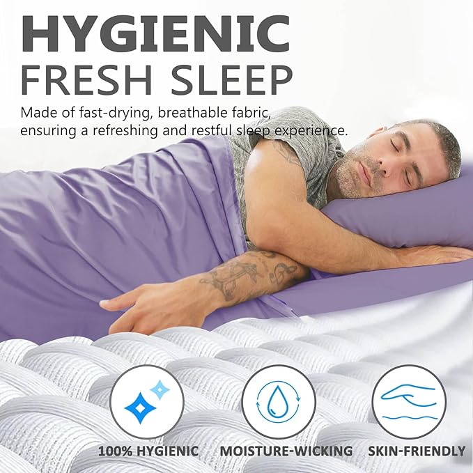 Frelaxy Ultralight Sleeping Bag Liner - Lighter & Compact, 3 Sizes Travel Sheets & Adult Sleep Sack, Comfy Breathable & Cooling & Silky Soft, Quick-Drying, for Backpacking, Hotel, Camping, Hostels