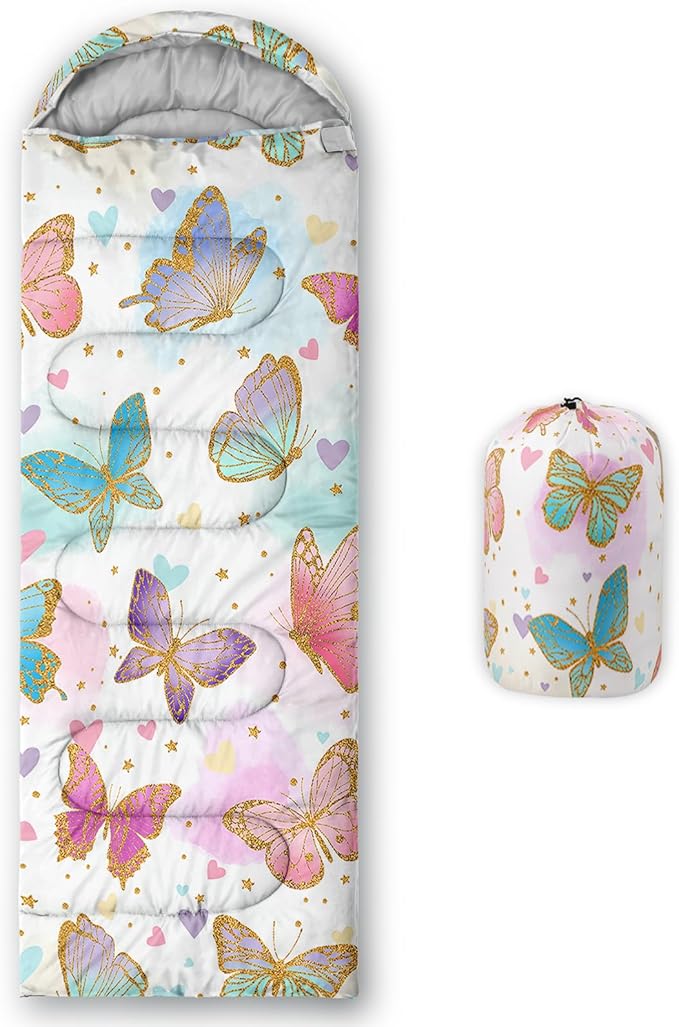 Axolotl Blue Gamepad Sleeping Bag,Waterproof Lightweight Gaming Sleeping Bag Game Console Camping Bag for Boys Teens,Warm and Cool Weather Green Portable Sleeping Bag for Camping Outdoor Indoor