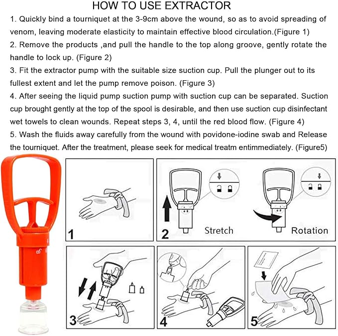 Tactical Ifak Trauma Kit - Emergency First Aid Bleeding Control Kit, Snake Bite & Bee Sting Supplies, Venom Extractor Pump