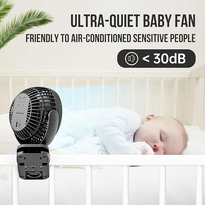 Portable Fan - 65H 12000mAh Camping Fan Rechargeable with Output Ports, Battery Powered Fan with Hanging Hook, Camping Fans for Tents, Rechargable Fa n for Camping, Black