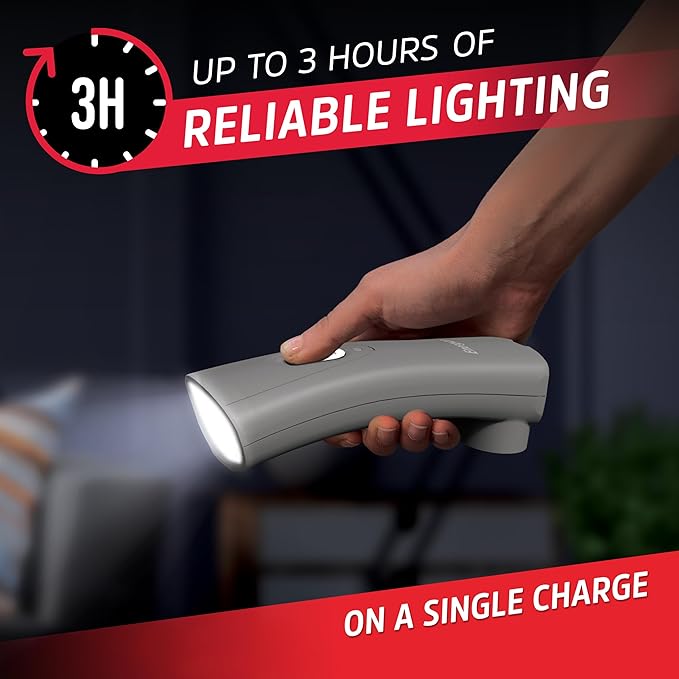 Energizer Weatheready Rechargeable Flashlights for Home, Pack of 3, Emergency Flashlight for Hurricane Supplies, Survival Kits, Power Outages, LED Flash Light with Convenient Plug-in Design