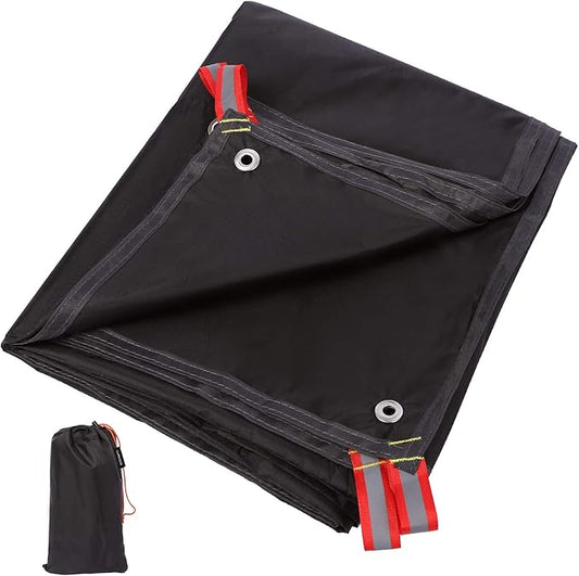 REDCAMP Ultralight Tent Footprint, PU 2000 Waterproof Camping Tent Tarp with Drawstring Carrying Bag for Ground Camping Hiking (106"x83" UL Black)