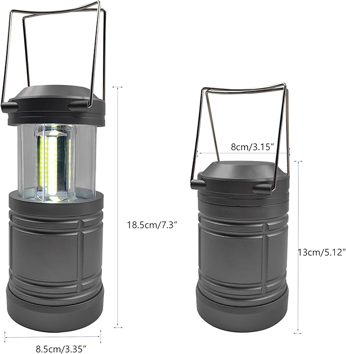 4 Pack Camping Lanterns, Battery Powered LED Lantern for Hurricanes, Power Outages, and Outdoor Use