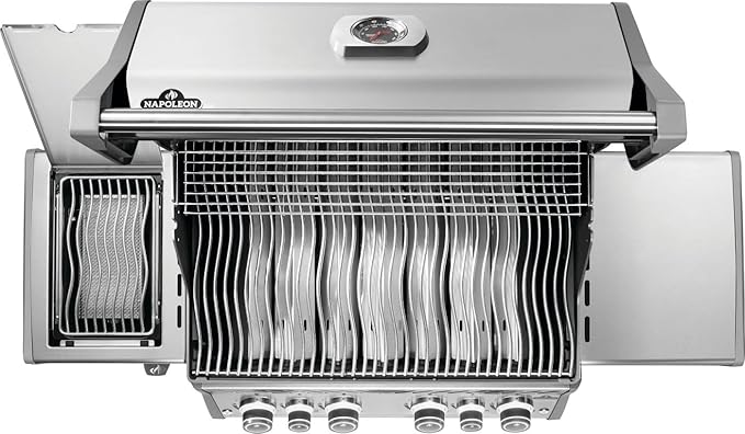 Napoleon Rogue PRO 525 Natural Gas Grill with Infrared Side Burner, Stainless Steel, Durable 5-Burner Gas Grill
