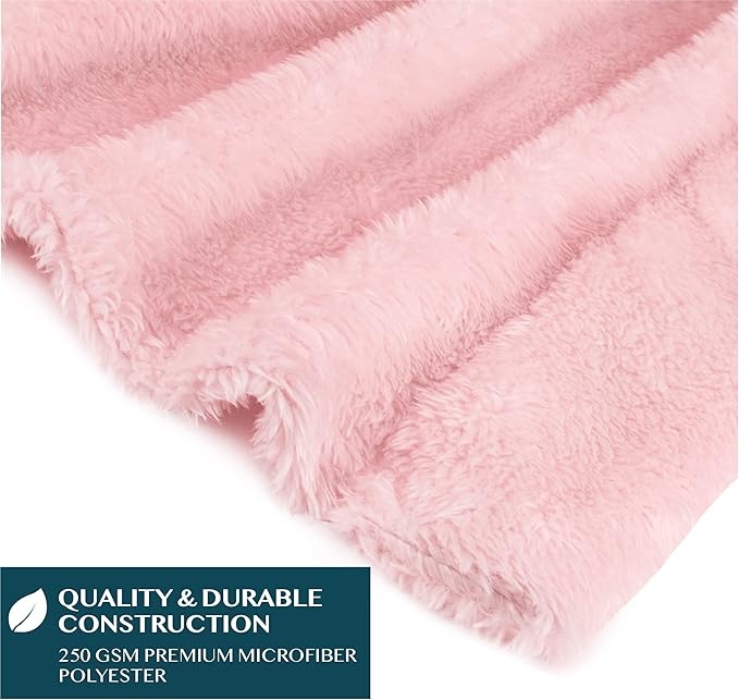PAVILIA Angel Wrap Hooded Blanket Poncho, Wearable Blanket Throw Wrap Poncho for Women Adult, Cozy Fluffy Sherpa Fleece Shawl Cape with Hood pockets, Warm Gift for Mom Wife, Light Pink