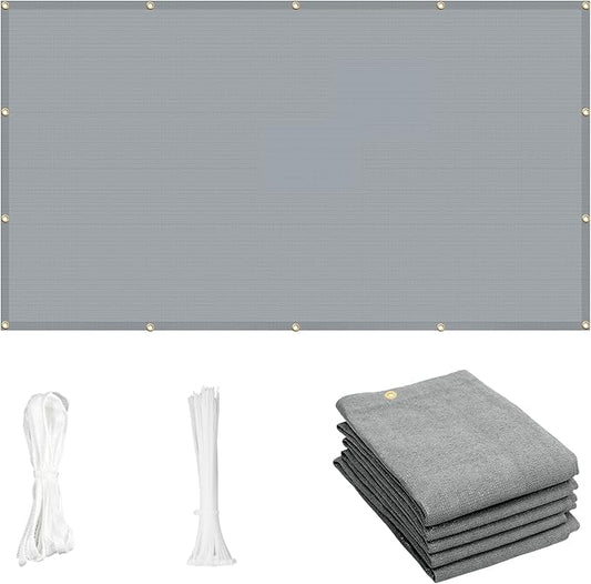 Cool Area Sun Shade Cloth with Grommets 3×12 FT Shade Panel Shade Tarp Screen Fabic for Outdoor Patio Pergola Cover Deck Garden, Silver (Customized)