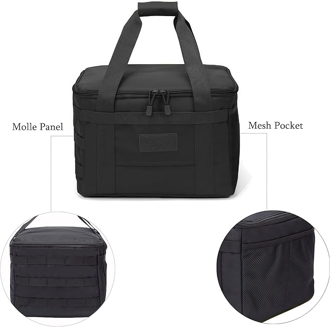21L Tactical Camping Storage Bag - Tactical Utility Tote Bag Camping Cookware Organizer Trunk Organizer (black)