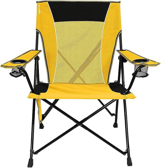 Kijaro Dual Lock Portable Camping Chairs - Versatile Outdoor Folding Sports & Lawn Chair - Locks Position Izamal Yellow
