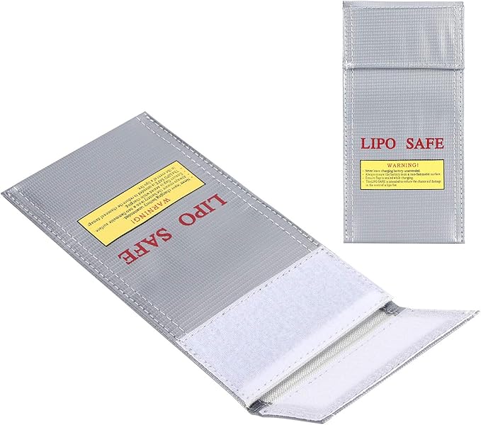 Lipo Battery Guard Bag - Fireproof Explosion Proof Portable Charging Bag With Loop Fastener for Flammable and Explosive Products