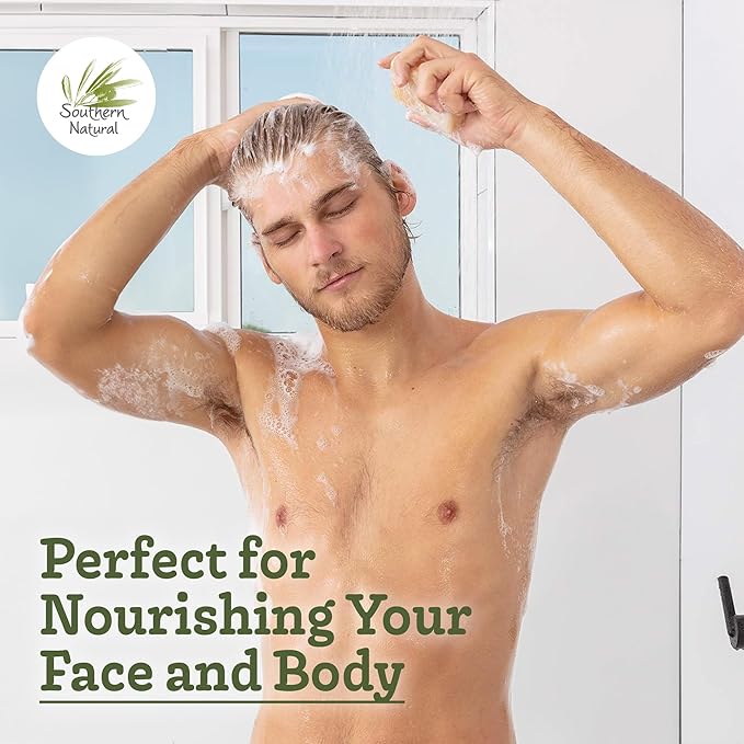 Southern Natural Goat Milk Soap Bar - 3 Pack Rosemary Mint - For Dry Sensitive Skin. Natural, Handmade Soap For Men, Women & Kids. Use On Face & Body