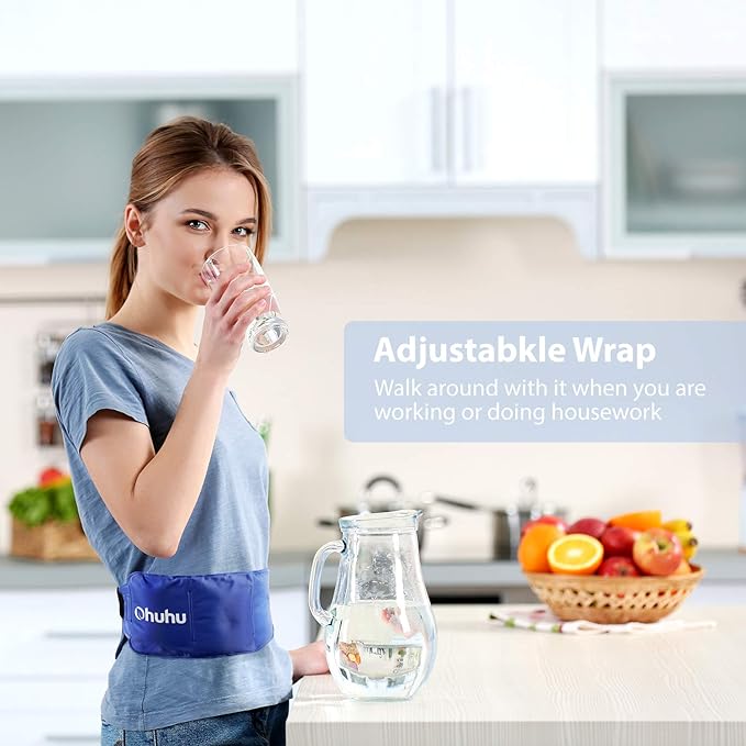 Ice Pack Wrap for Injuries: Ohuhu 2 Pack Reusable Ice Packs with Wrap Hot Cold Therapy Gel Ice Pack Adjustable Flexible for Shoulders Wrists Knee Back Neck Legs Hip Aches Injury Pain Relief