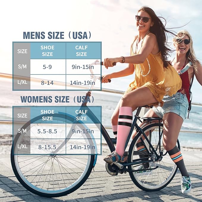 6 Pack Copper Compression Socks for Women and Men Circulation-Best Support for Medical, Running,Nursing,Athletic