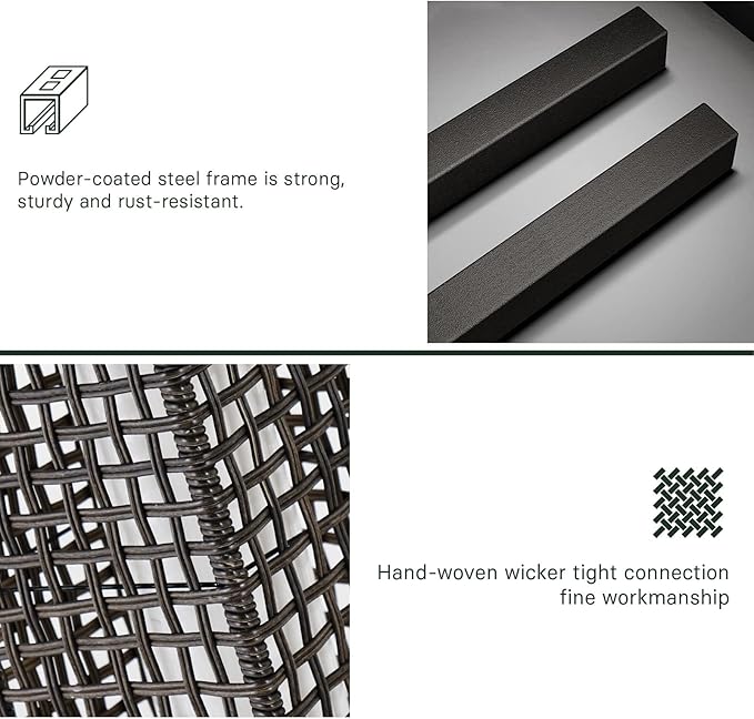 Grand patio 2-Piece Outdoor Floor Lamp Solar Powered Lantern Water-Resistant Wicker Deck Patio Light, Lamp Large-Sized for Garden or Porch-Large Fuji, Silver Gray