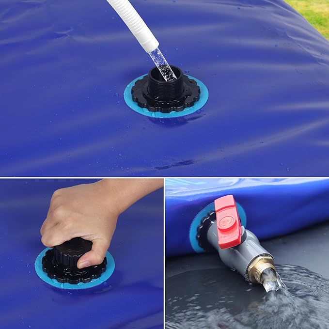 Water Bladder 500L/130G Water Tank Storage Container Foldable Portable Large Capacity Soft Bag Suitable for Outdoor Easy to Carry Out