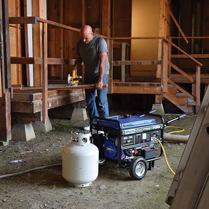 DuroMax XP5500EH 5,500-Watt Dual Fuel Portable Generator - Gas & Propane, Electric Start, RV & Emergency Ready