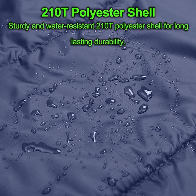 AGEMORE Cotton Flannel Double Sleeping Bag for Camping, Backpacking Or Hiking. Queen Size 2 Person Waterproof Sleeping Bag for Adults Or Teens. Lightweight with Compression Sack