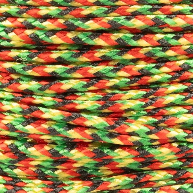 Paracord Planet Micro Paracord – Thin Braided Cord for Crafting, Fishing, and DIY Projects in 125 ft Spools – Jamaican